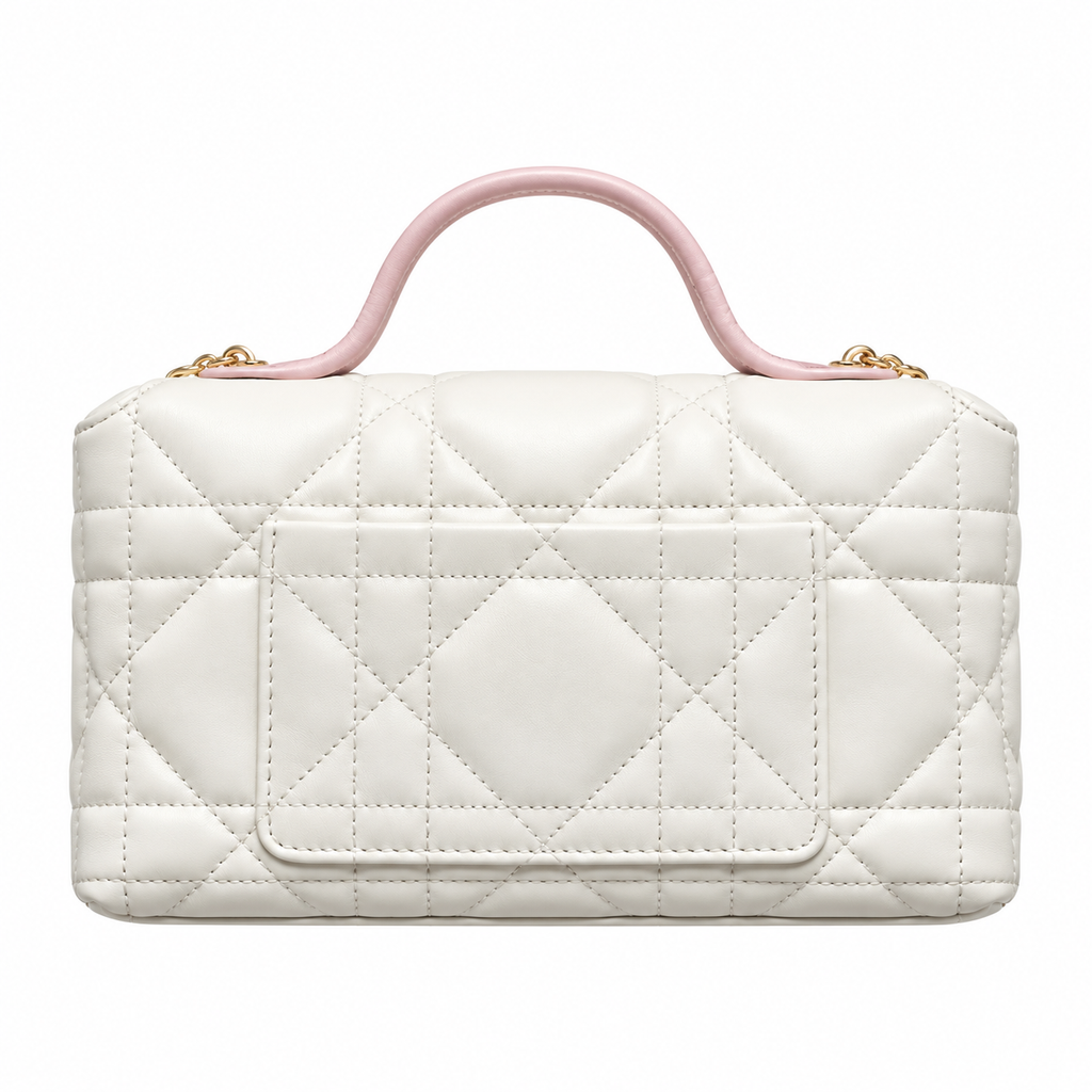 Dior Quilted Cannage Convertible Crossbody Bag with Top Handle