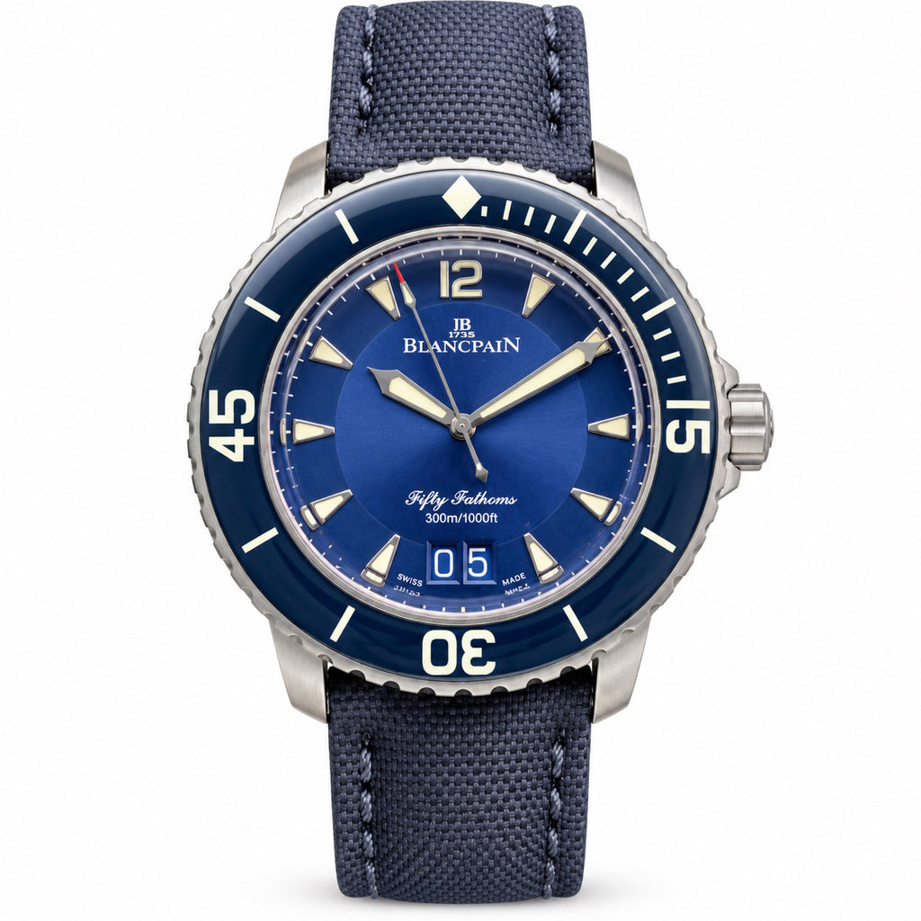 Blancpain Fifty Fathoms – Blue Dial Ceramic Bezel 300m Swiss Automatic Dive Watch