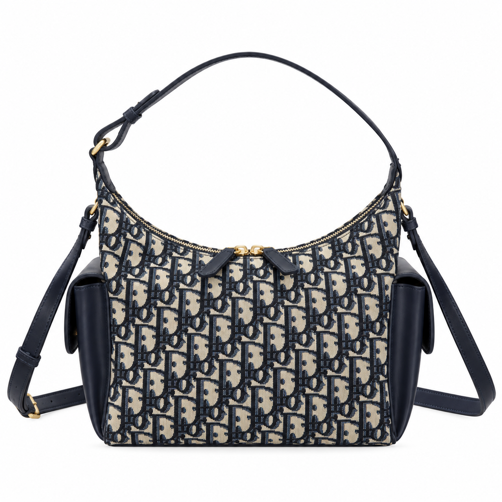 Dior Quilted Cannage Baguette Top Handle Bag with Removable Strap