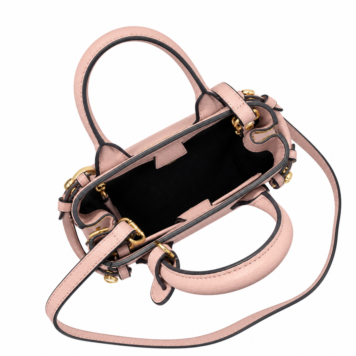 Burberry Pink Leather Top Handle Bag