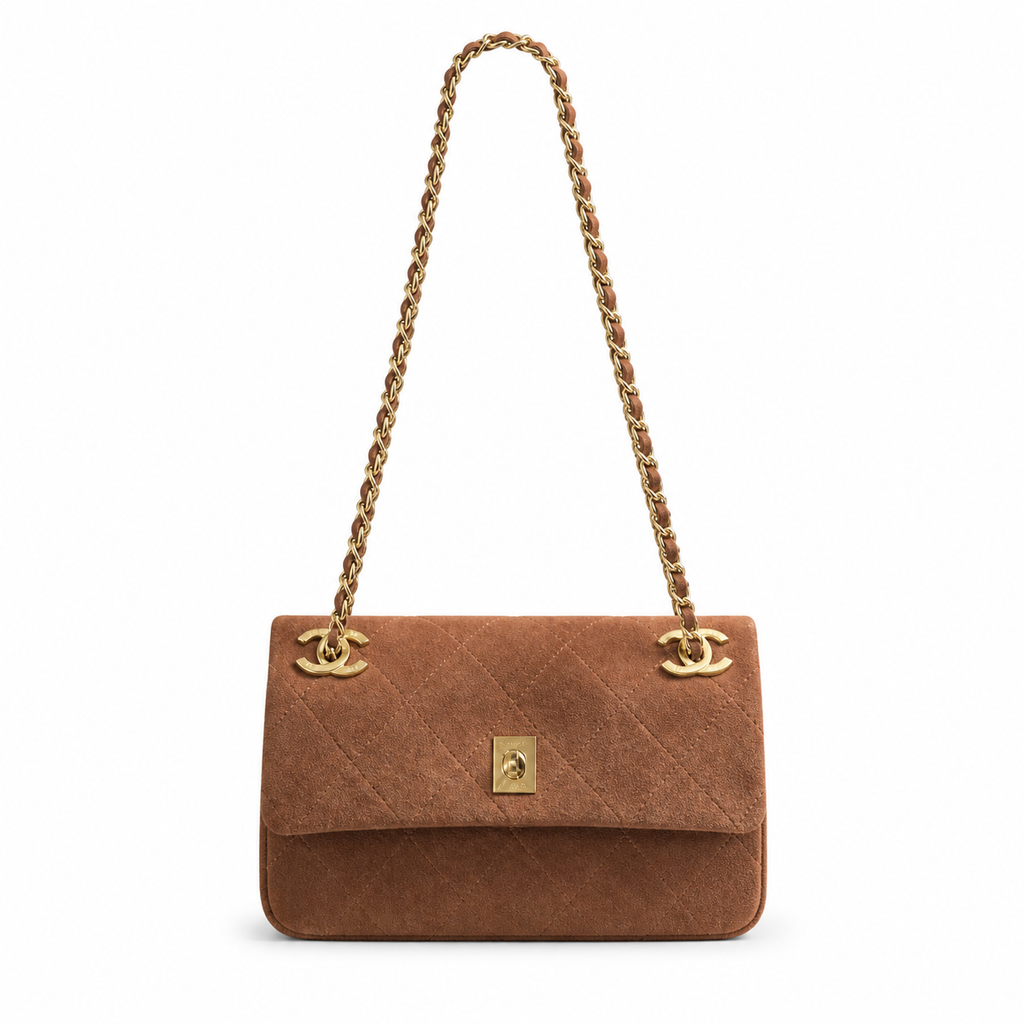 Chanel Brown Quilted Flap Shoulder Bag