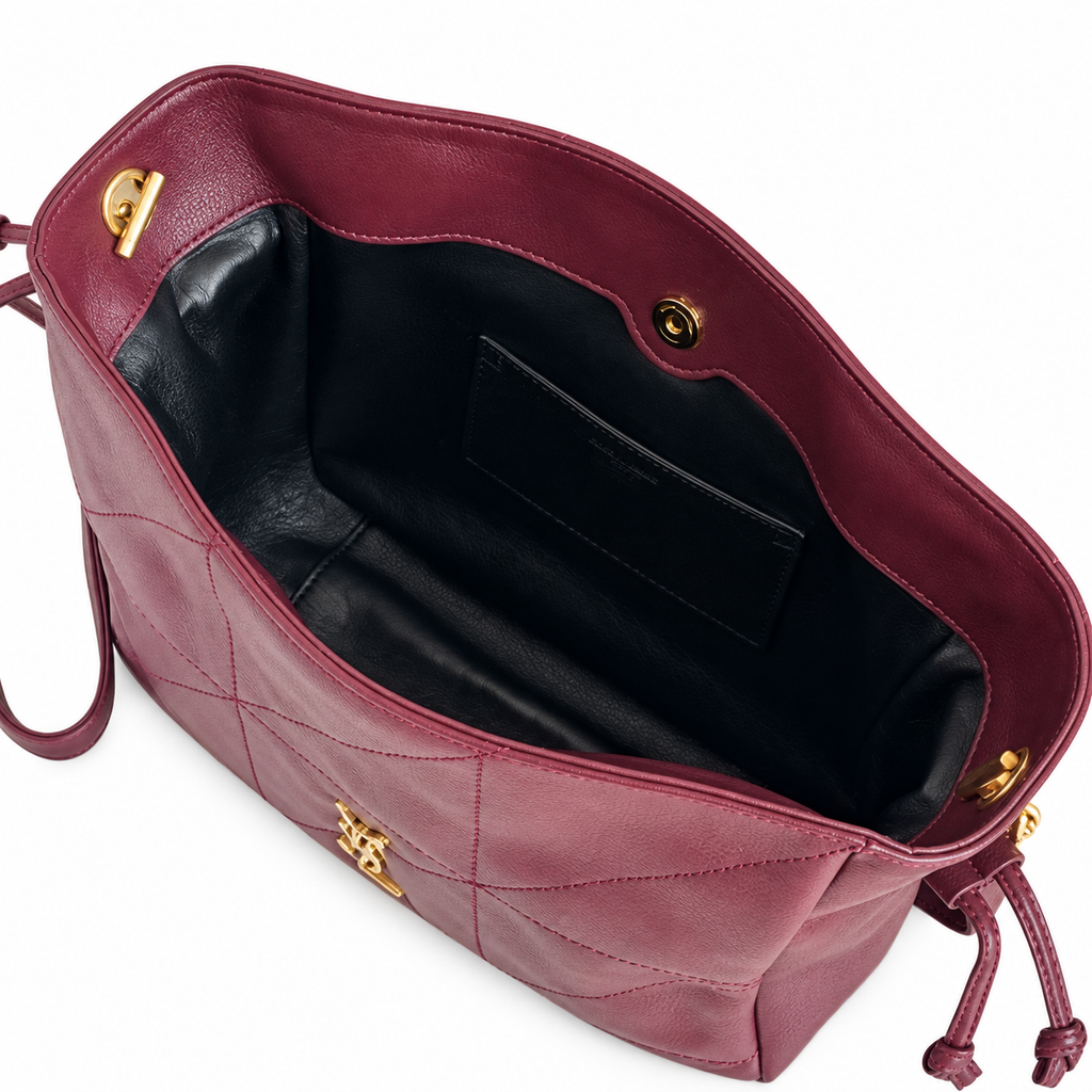 Saint Laurent YSL Bon Bon Chain Bag – Burgundy Quilted