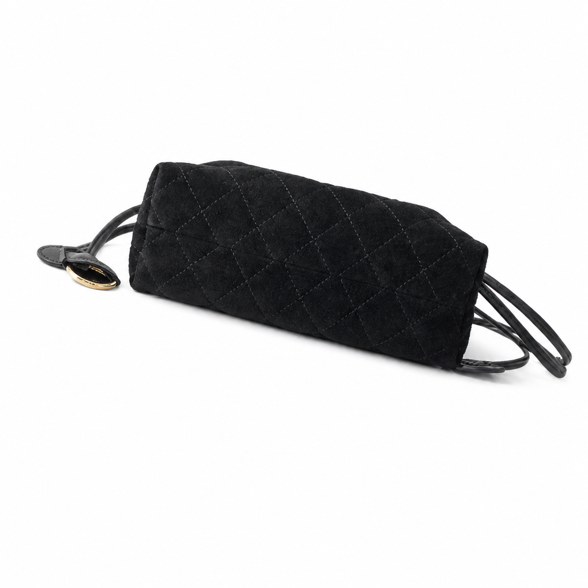 Chanel Black Quilted Drawstring Bucket Bag