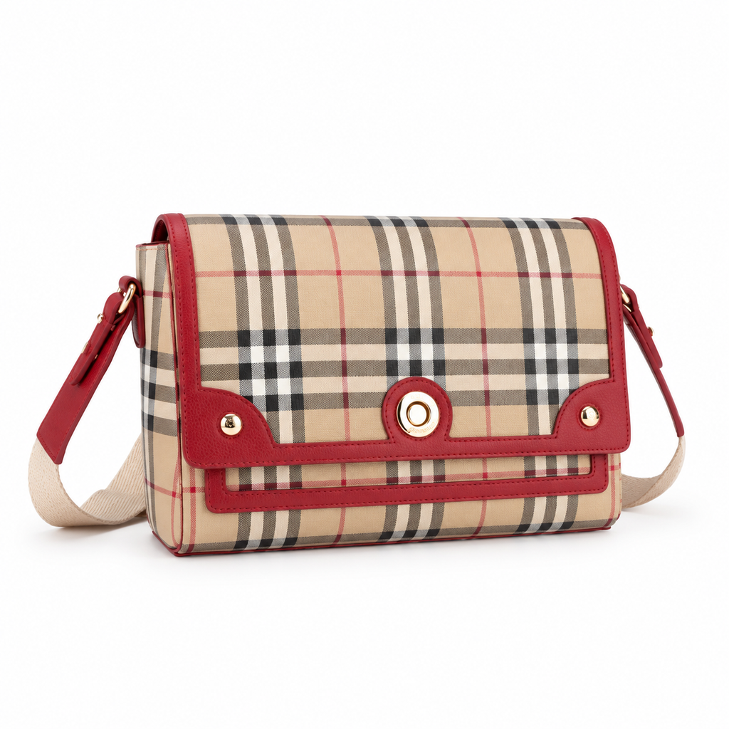 Burberry Check Flap Crossbody Bag
