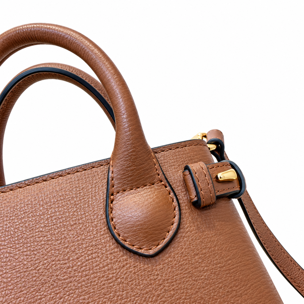Burberry Brown Leather Top Handle Bag