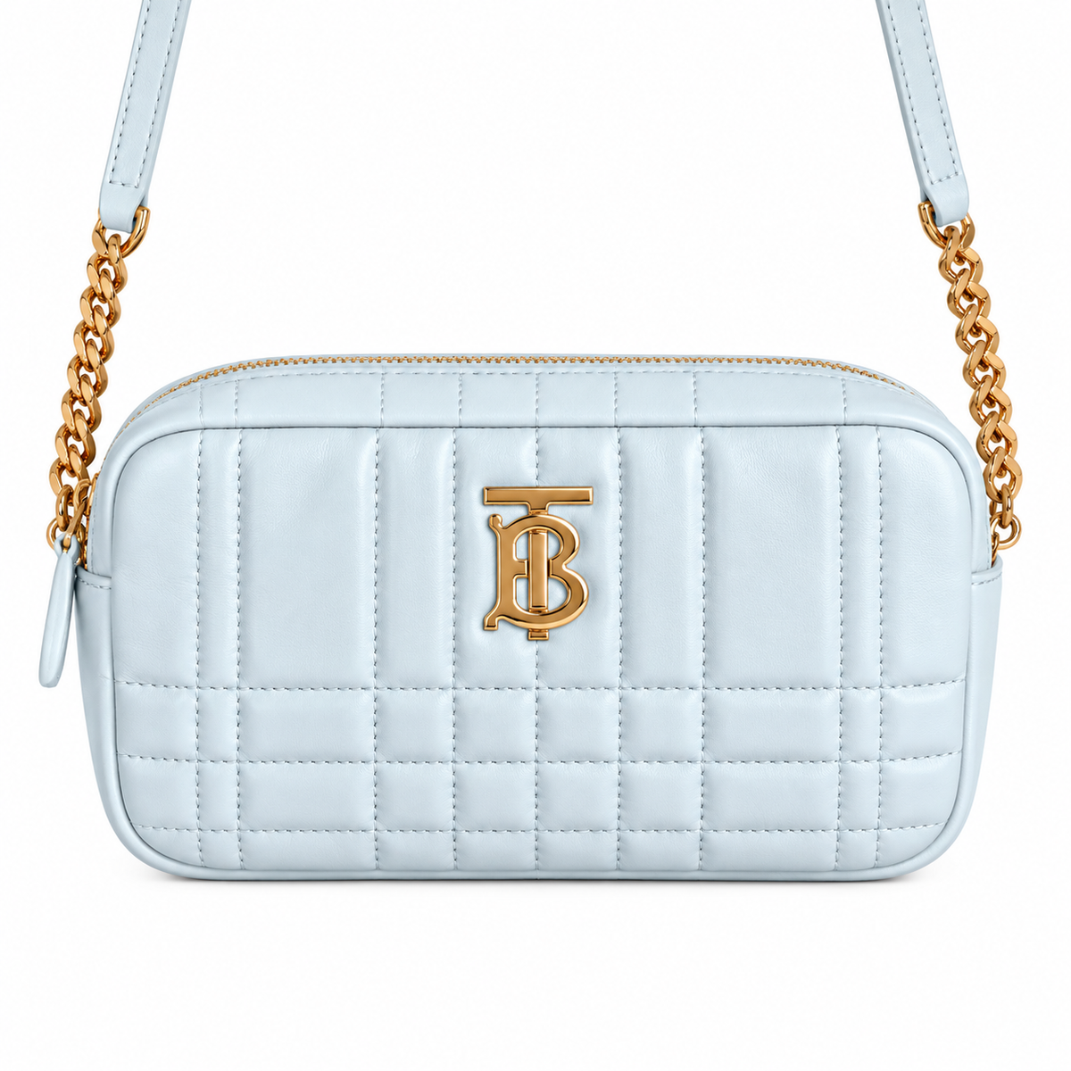 Burberry Light Blue Quilted Camera Bag
