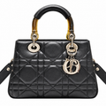 Dior Cannage Quilted Structured Flap Bag 24cm