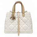 Dior Quilted Cannage Large Top Handle Tote Bag with Removable Strap