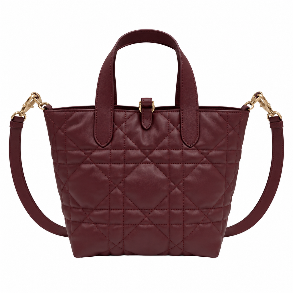 Dior Quilted Cannage Mini Doctor Bag with Top Handle and Removable Strap