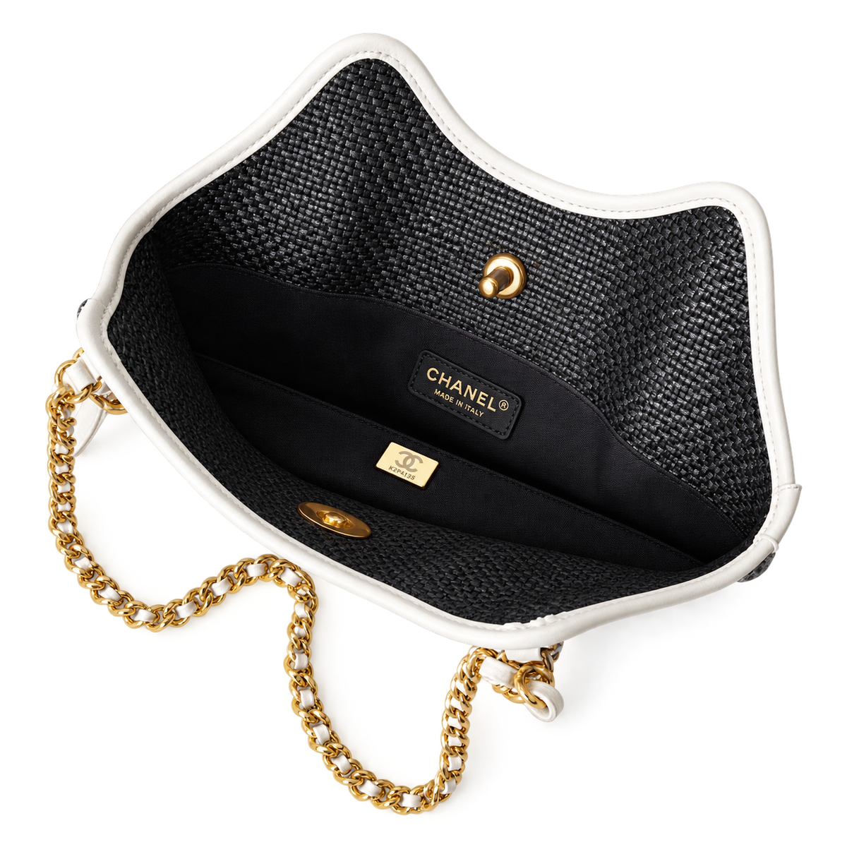 Chanel Quilted Tote Bag with Leather-Woven Chain Strap