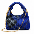 Burberry Blue Woven Chain Shoulder Bag