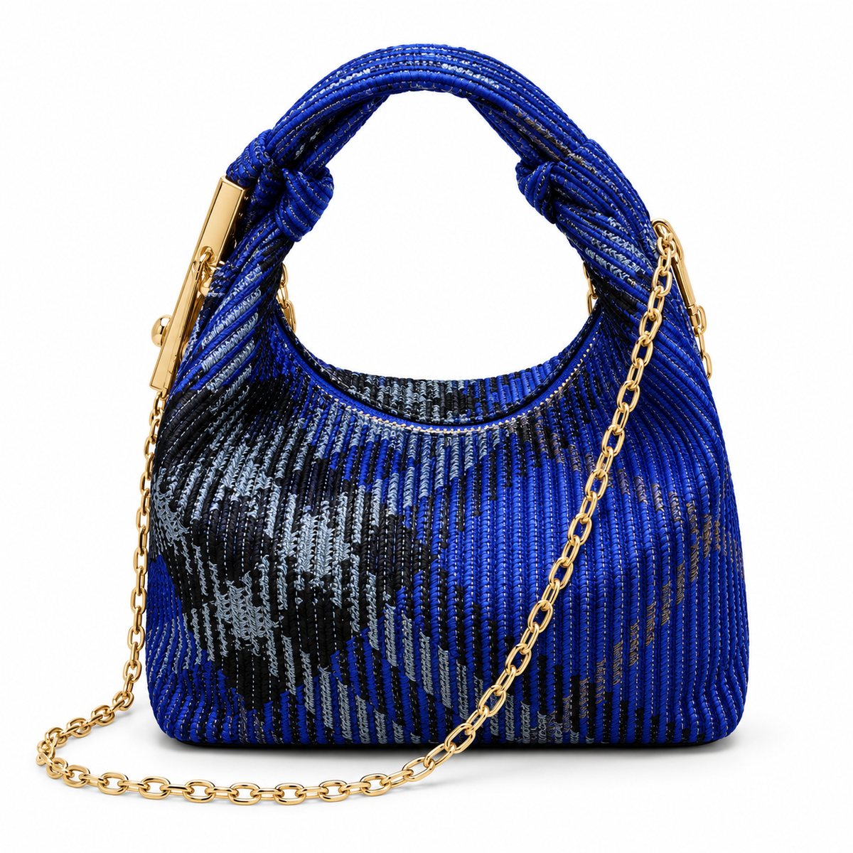 Burberry Blue Woven Chain Shoulder Bag