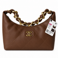 Chanel Brown Quilted Lambskin Large 19 Flap Bag