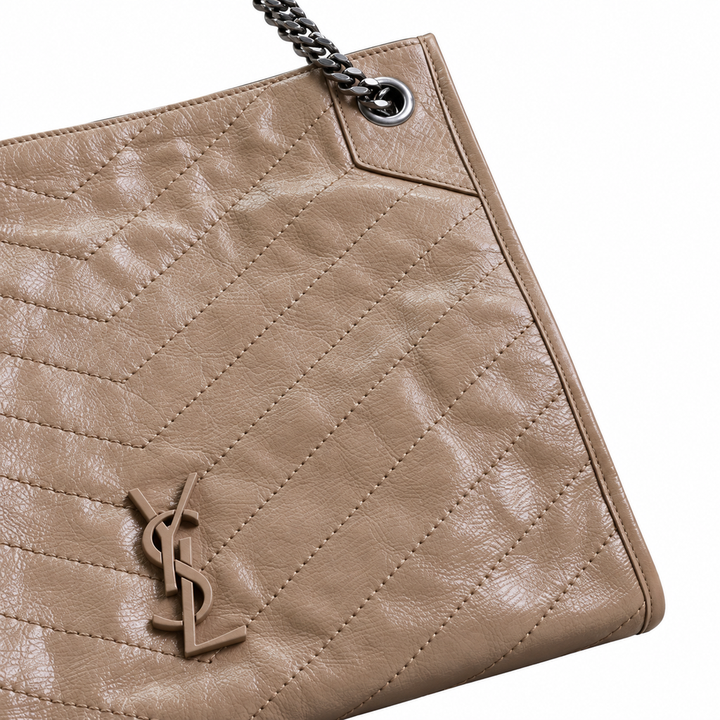 YSL Niki Shopping Bag – Beige Quilted Leather