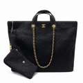 Chanel Black Quilted Tote with Pouch