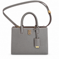 Burberry Grey Leather Tote with Shoulder Strap