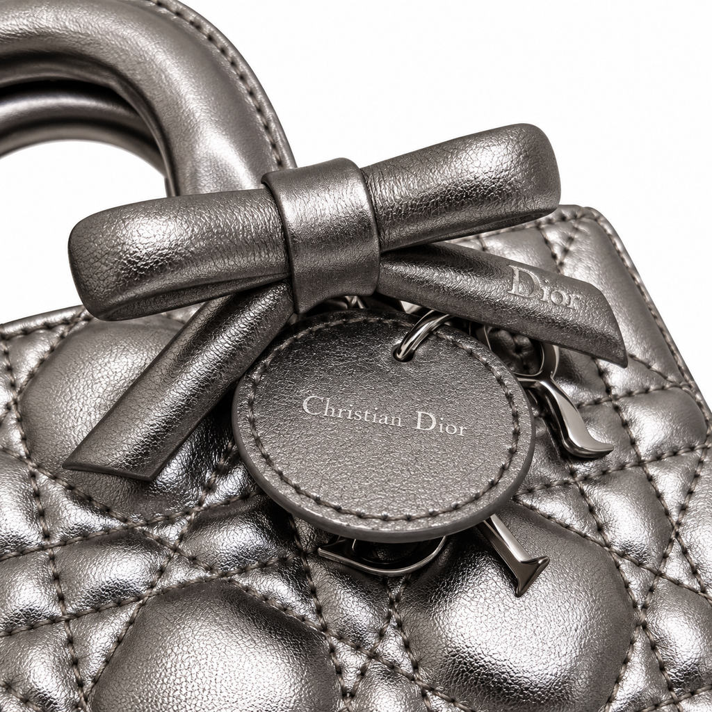 Dior Quilted Cannage Top Handle Bag with Removable Strap