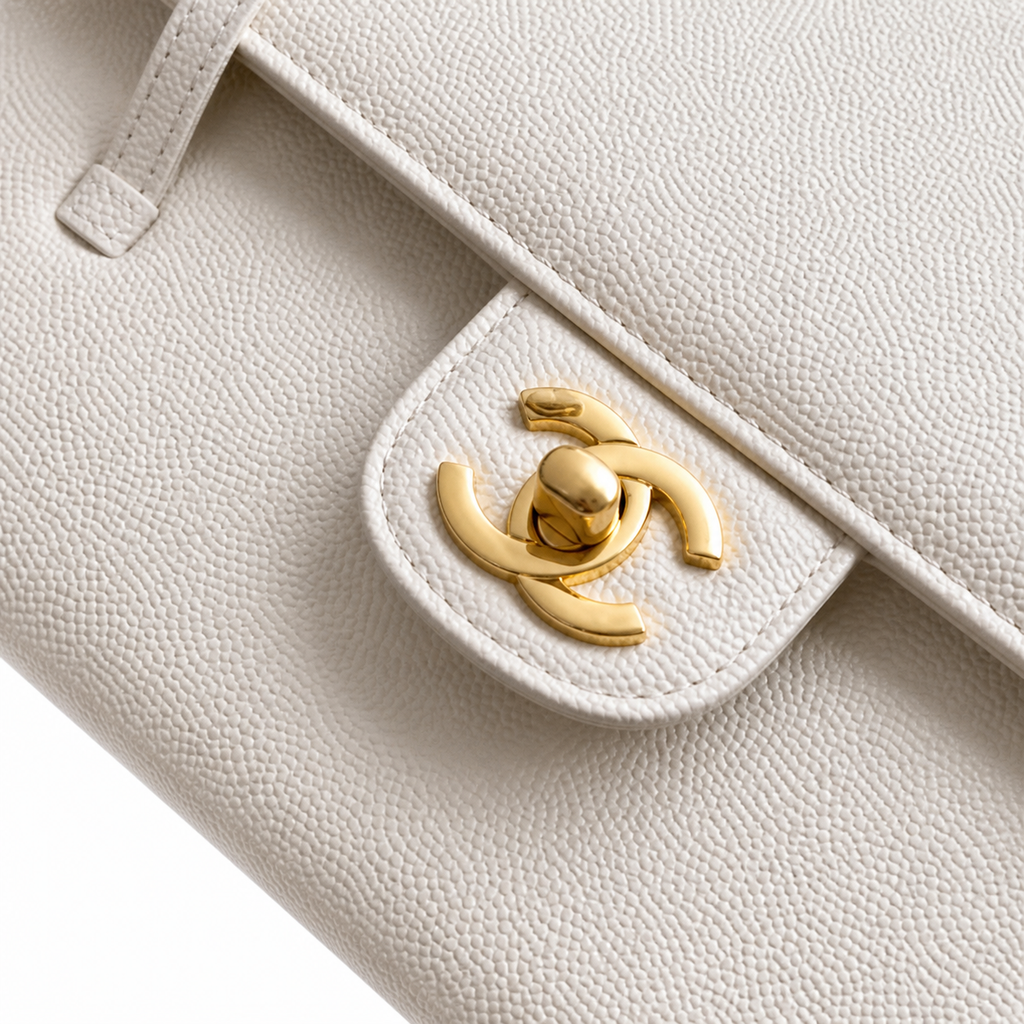 Chanel White Flap Shoulder Bag