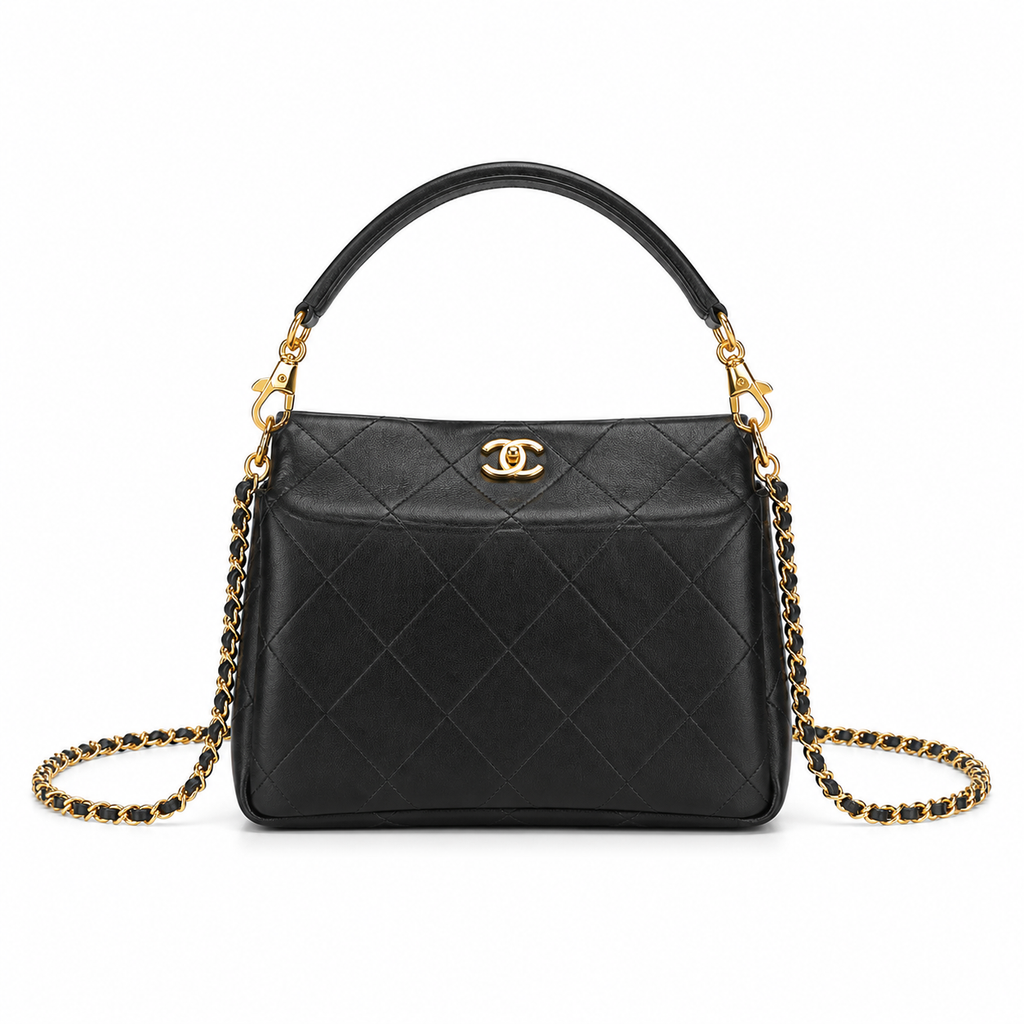 Chanel Quilted Metal-Accent Shoulder Bag