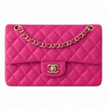 Chanel Fuchsia Caviar Quilted Mini Classic Flap Bag