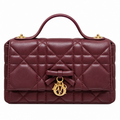 Dior Quilted Cannage Convertible Crossbody Bag with Top Handle