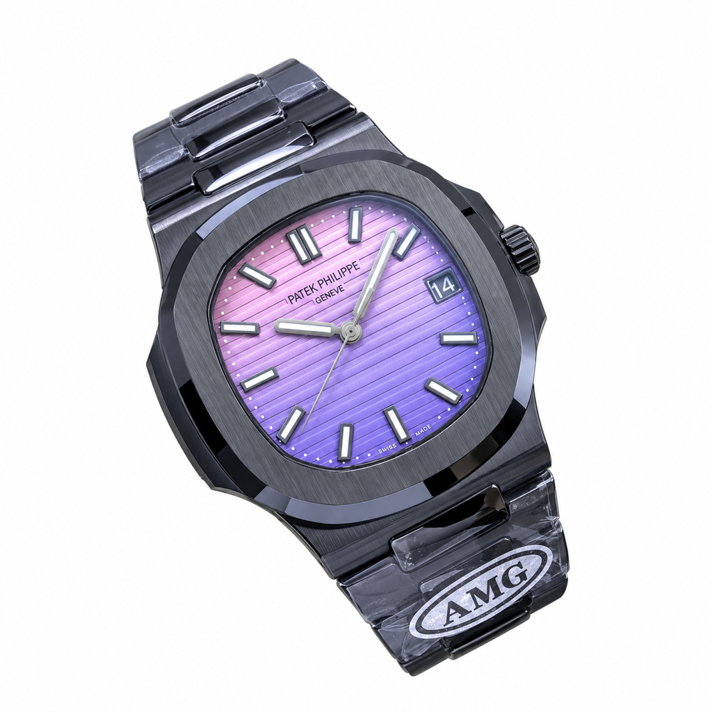 Patek Philippe Nautilus AET Remould Black DLC Aurora Purple