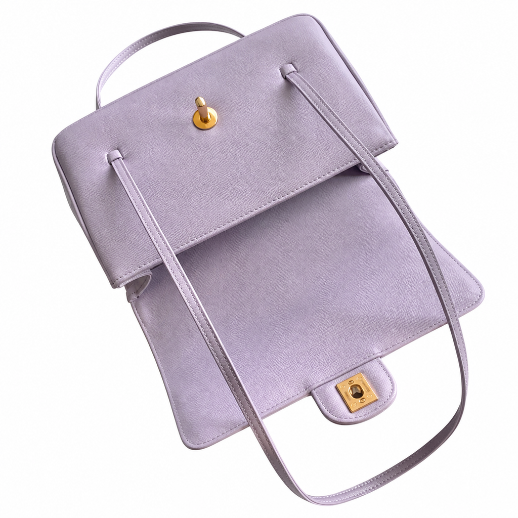 Chanel Lavender Textured Flap Shoulder Bag