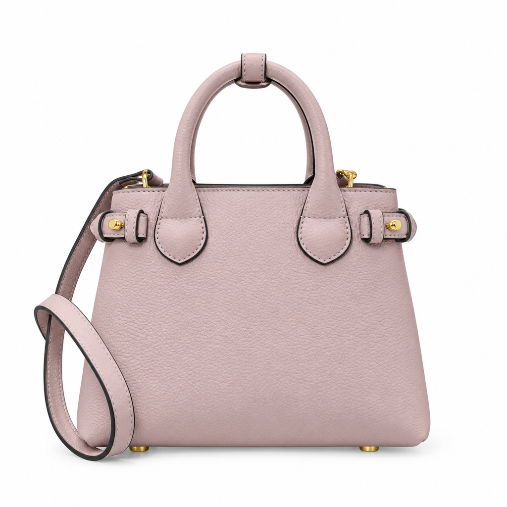 Burberry Pink Leather Top Handle Bag