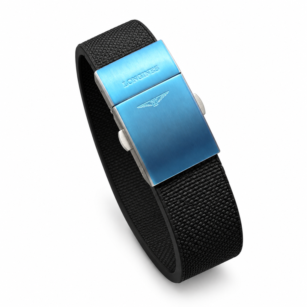 Longines HydroConquest – Black Dial Gold Bezel 300m Rubber Strap