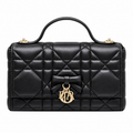 Dior Quilted Cannage Convertible Crossbody Bag with Top Handle