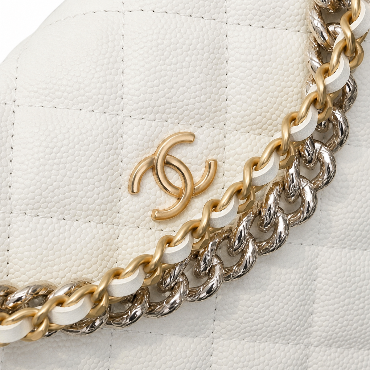 Chanel Quilted Leather Balanced Chain Shoulder Bag