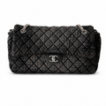 Chanel Charcoal Quilted Flap Bag