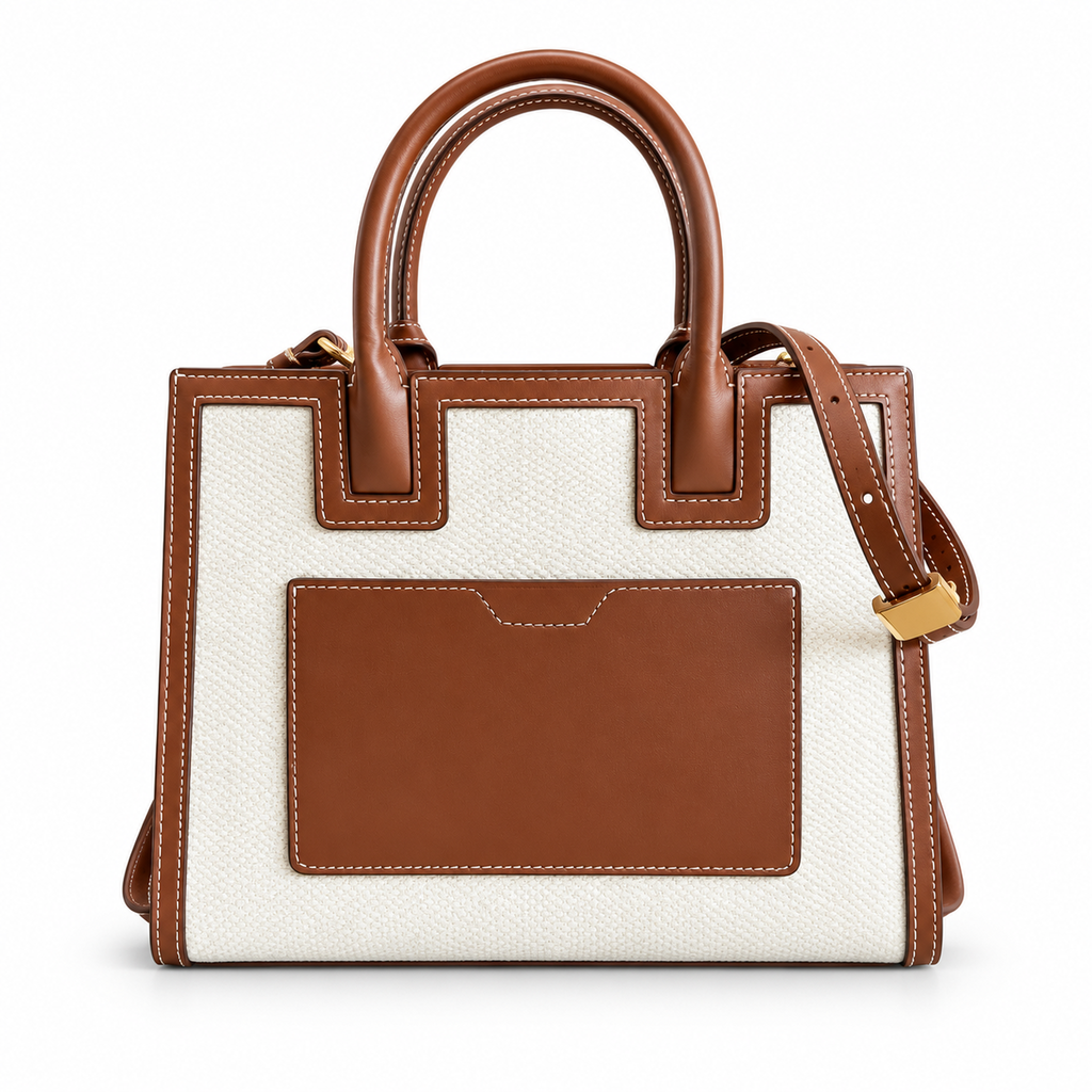 Burberry Contrast Trim Top Handle Bag