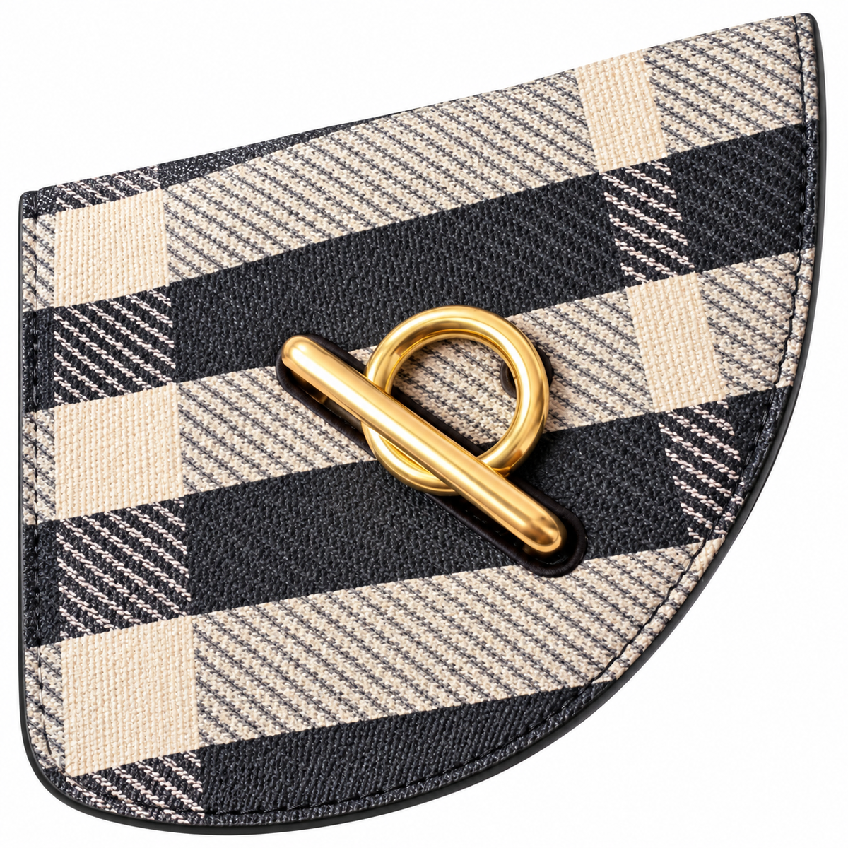 Burberry Black Check Saddle Bag