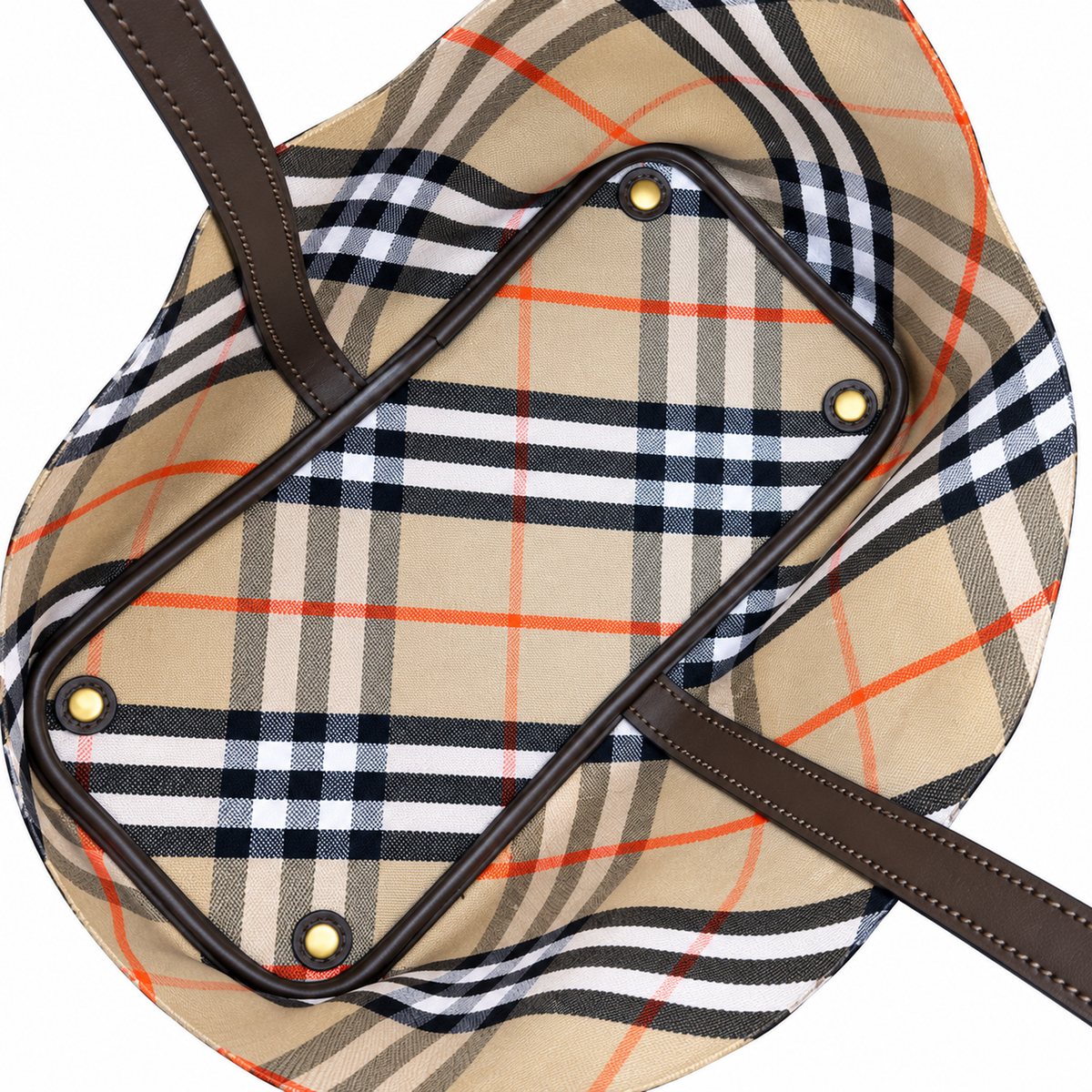 Burberry Check Tote Bag with Pouch