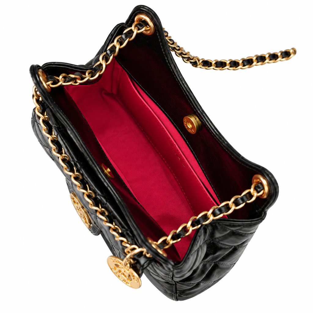 Chanel Black Quilted Lambskin No.5 Hobo Bag with Chain