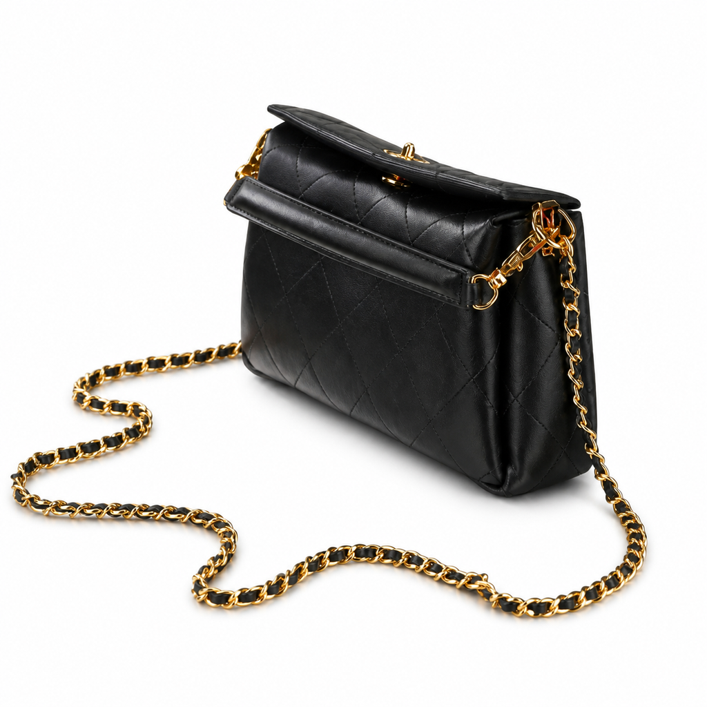 Chanel Quilted Metal-Accent Shoulder Bag
