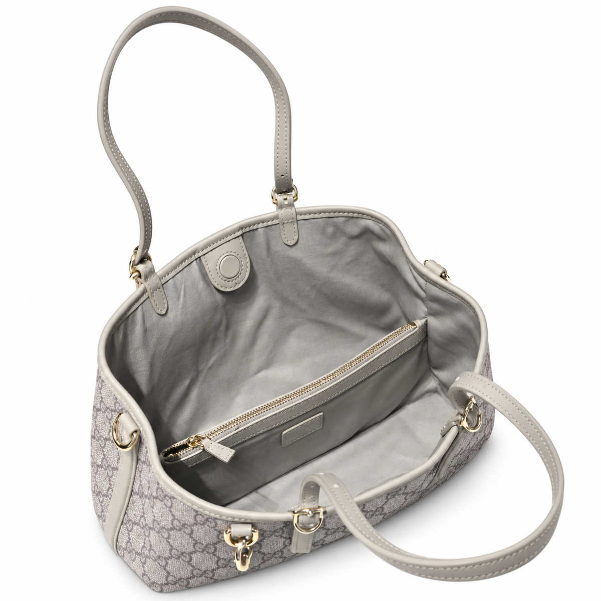 Gucci GG Supreme Medium Tote Bag with Dog Charm