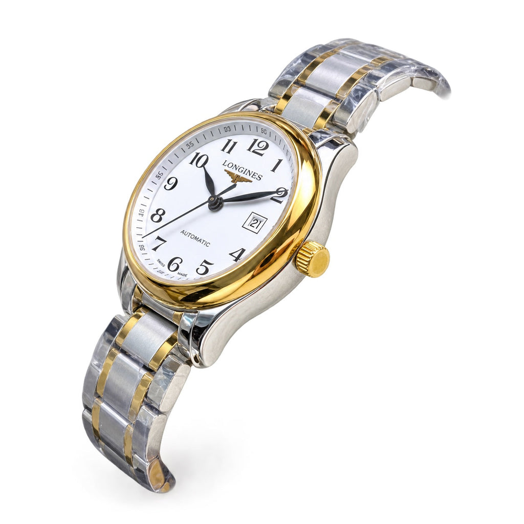 Longines Master Collection White Dial Two-Tone Gold Steel Bracelet Watch