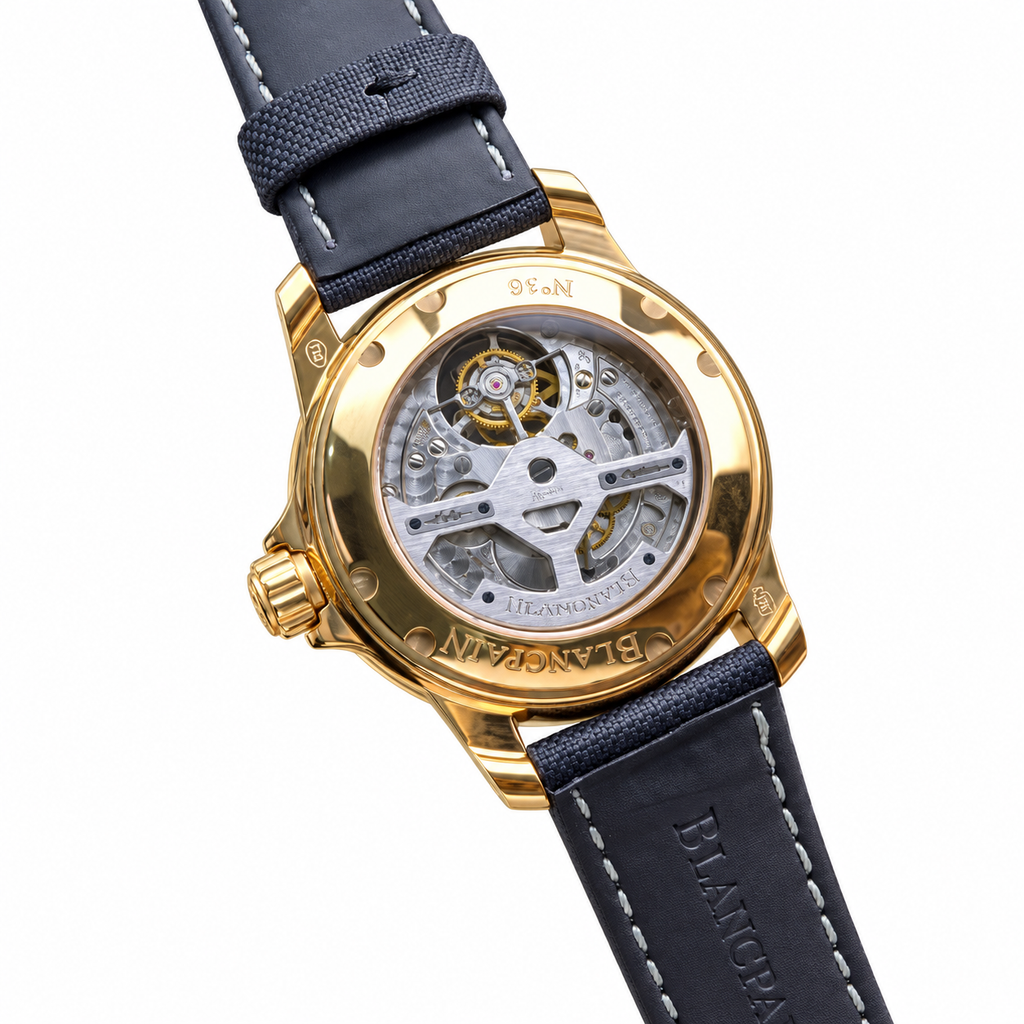 Blancpain Fifty Fathoms Tourbillon – Rose Gold Blue Dial Power Reserve Limited No.1198