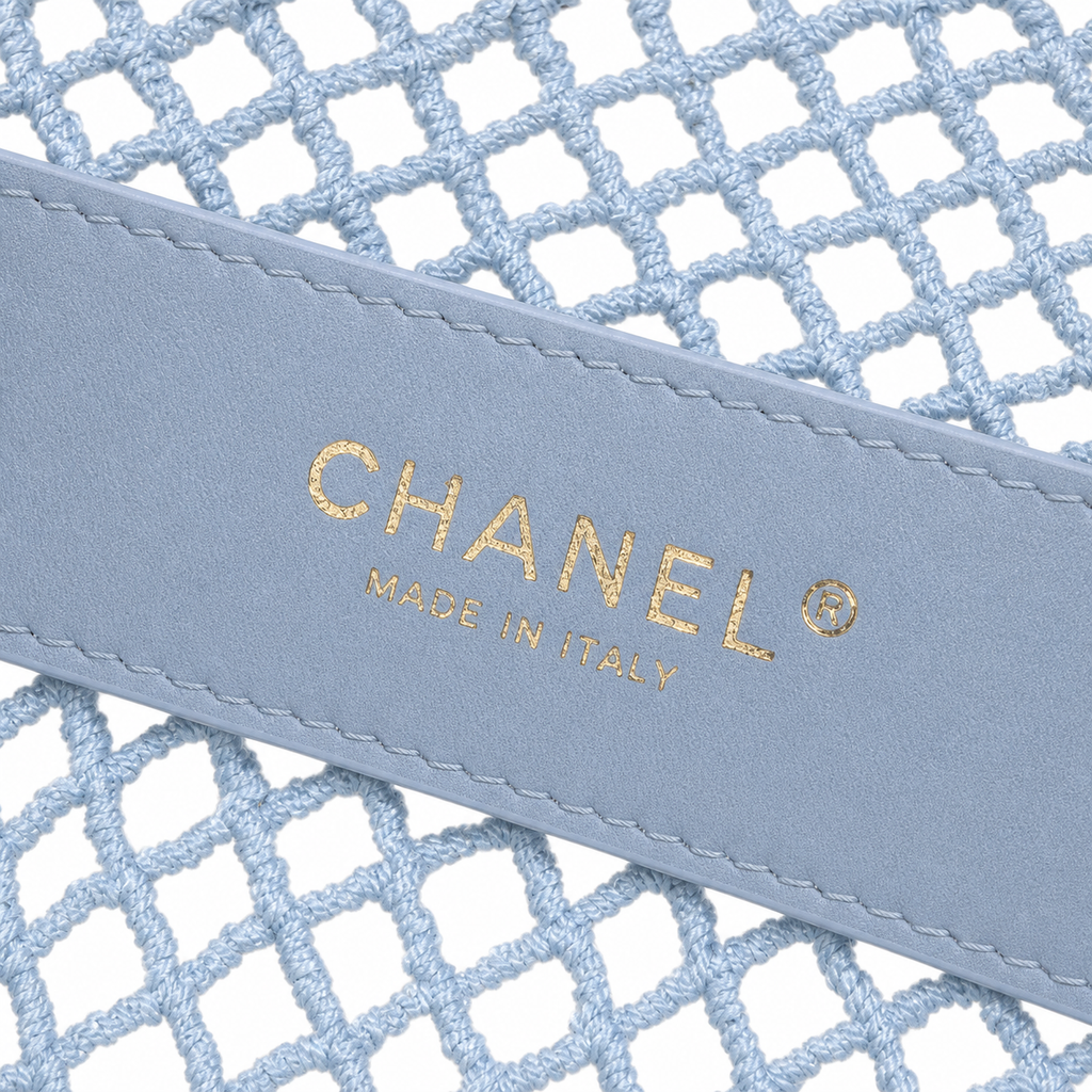 Chanel Black Woven Charm Crossbody Bag